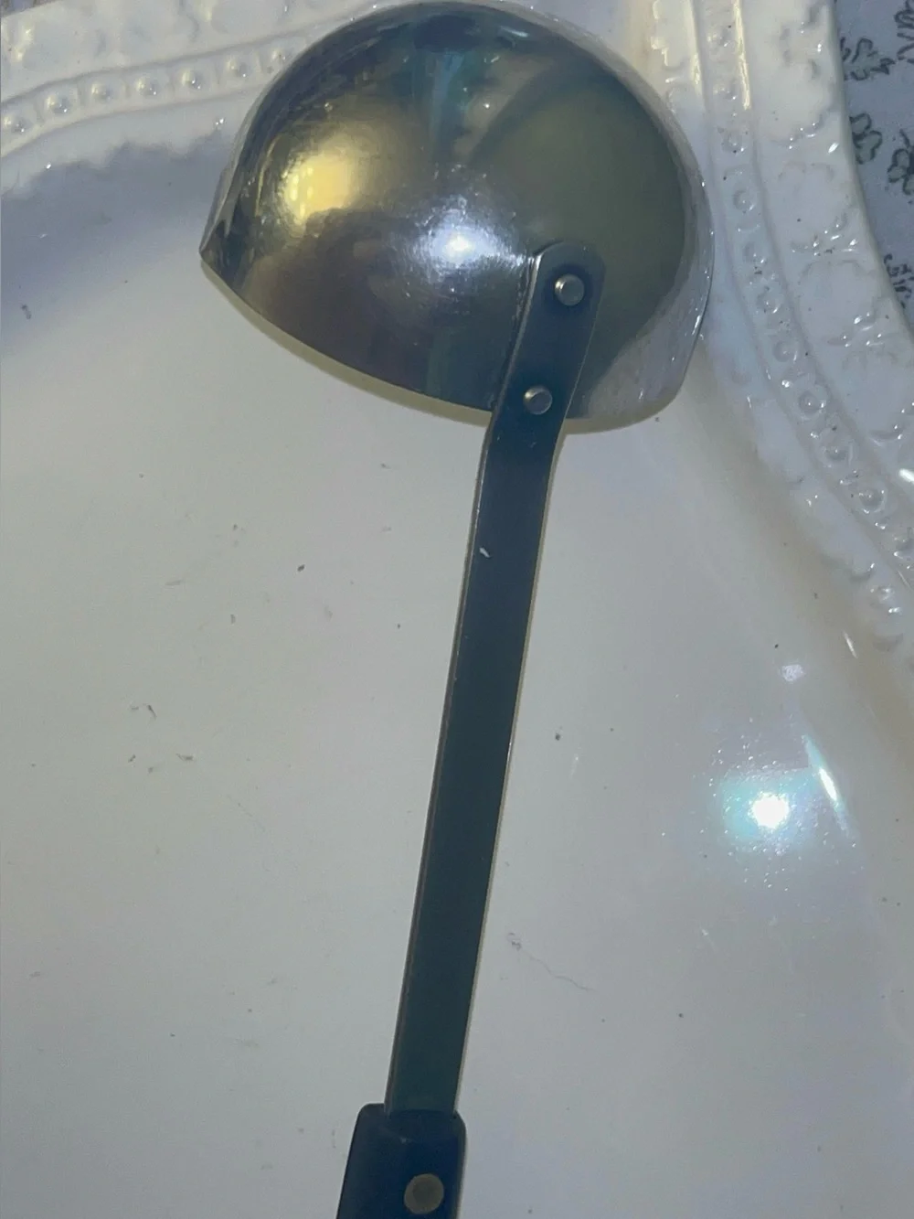 Soup Ladle Vintage with Black Handle